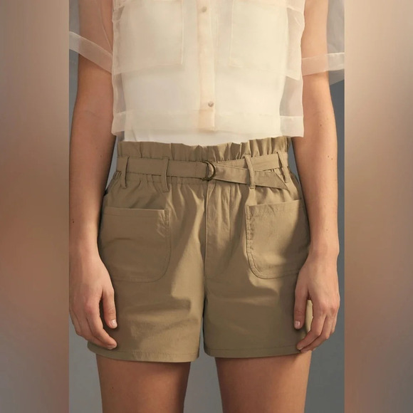 NWT Anthropologie Avec Filles Olive Paperboy Shorts Large - Picture 6 of 6